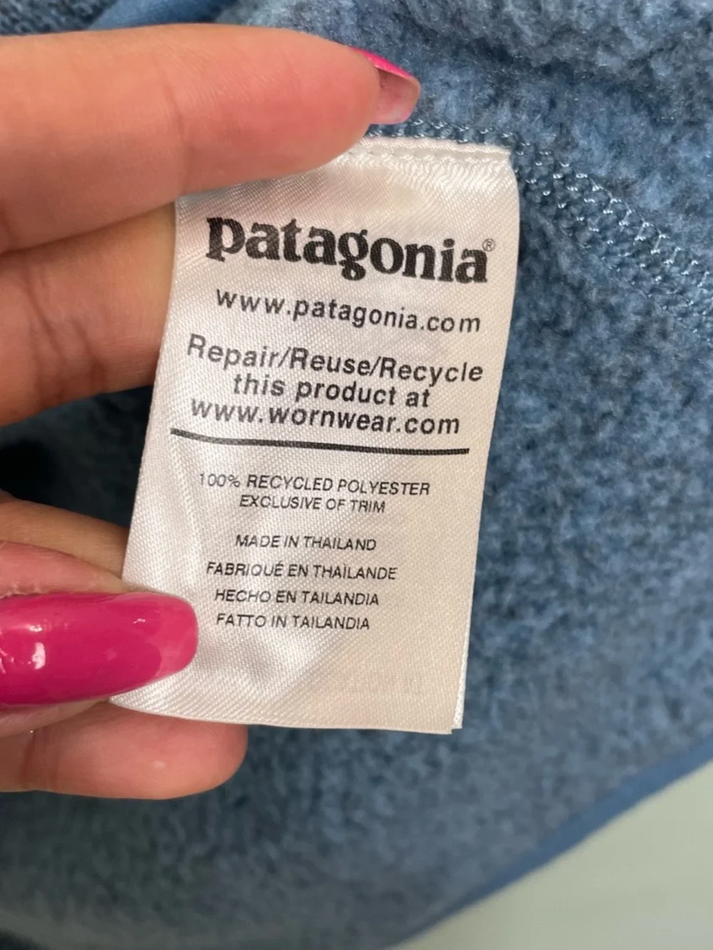 Patagonia Men’s Better Sweater 1/4 Half Zip Pullover Aquatic Blue Sz 3XL - Picture 5 of 10